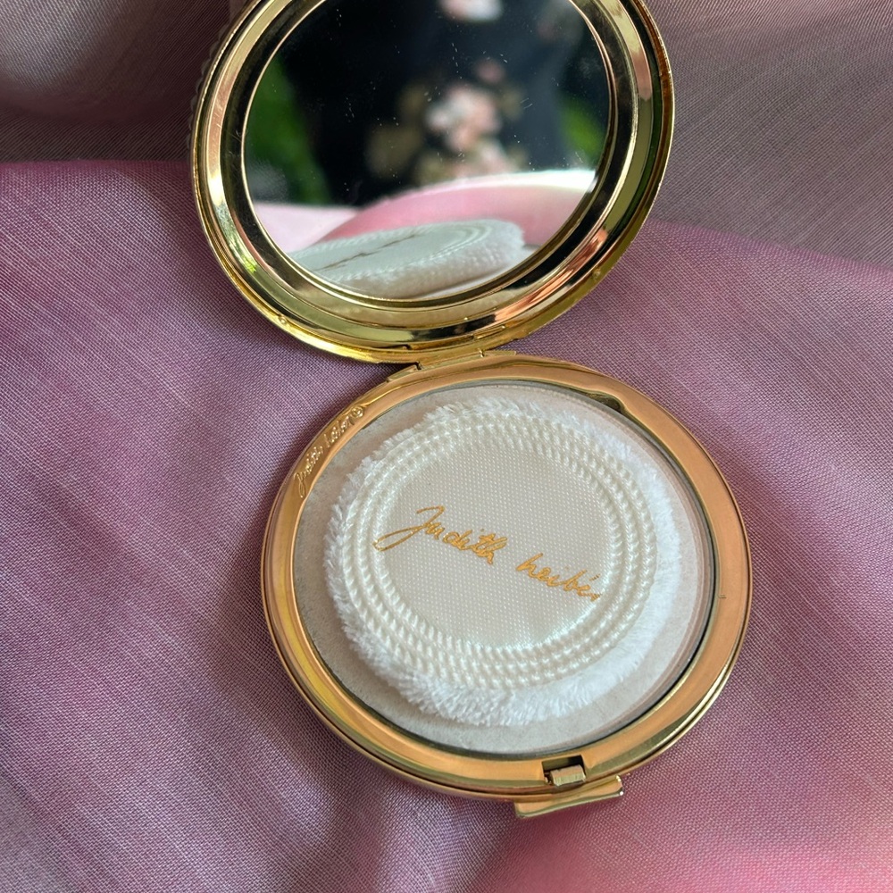 Judith Lieber Rare Luxury Vintage Handset Austrian Crystal Makeup Compact - Picture 2 of 7